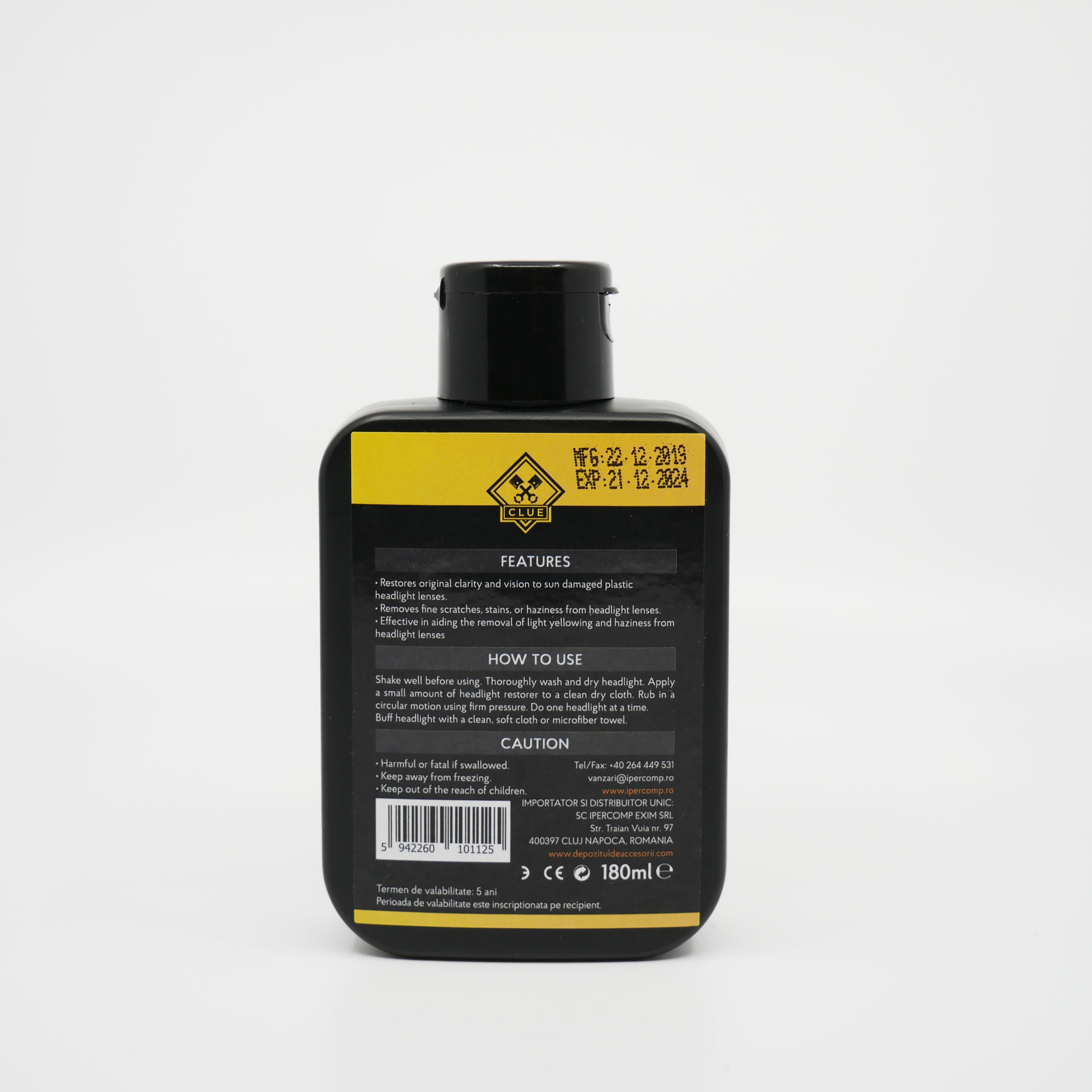 Solutie CLUE polish faruri 180 ml