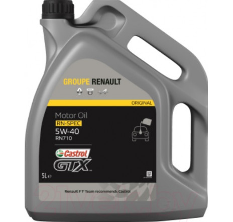 Ulei motor CASTROL GTX 5W40 7711943691, volum 5 litri, sintetic RENAULT