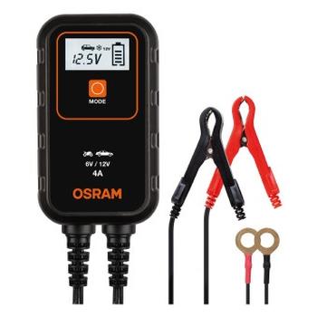 Redresor OSRAM BATTERY CHARGE 904 OEBCS904 pentru baterii auto, amperaj 4 A, 6 V / 12 V, maxim 90 Ah, afișaj cu iluminare de fond