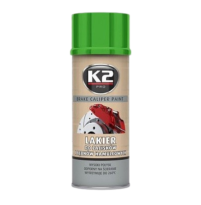 Spray vopsea K2 BRAKE CALIPER PAINT L346ZI, verde, pentru etriere frână, 400 ml