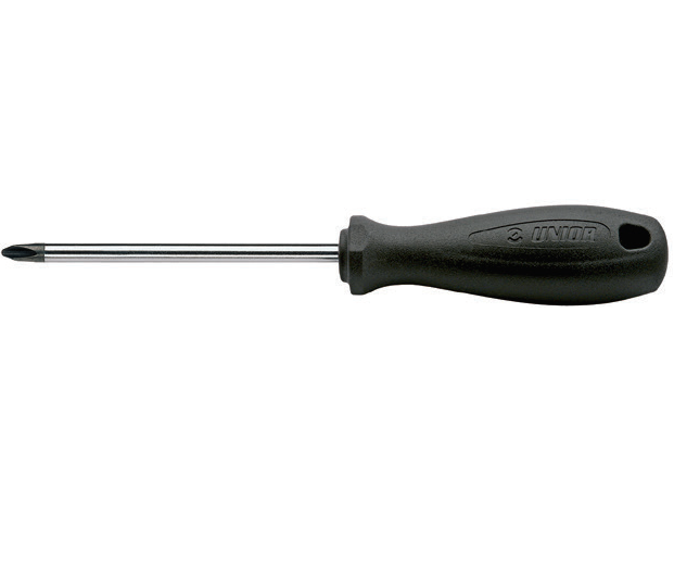 Șurubelnița UNIOR profil Phillips, deschidere PH3, dimensiuni 3x150 mm, tijă oțel vanadiu, vârf brunat, mâner ergonomic