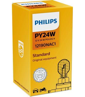 Bec de semnalizare 12V, PY24W Hyper Vision PHILIPS 12190NAC1