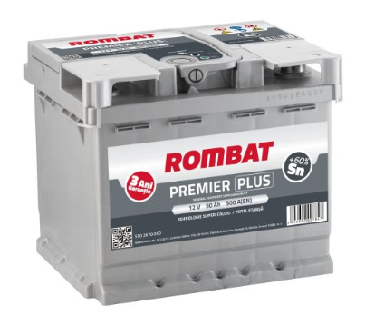Baterie ROMBAT PREMIER PLUS auto 5502K70050, 50 Ah, 500 A, 12 V, 207 x 175 x 175 mm