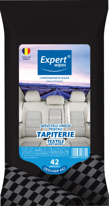 Servetele Expert Wipes umede pentru tapiterie 42 servetele
