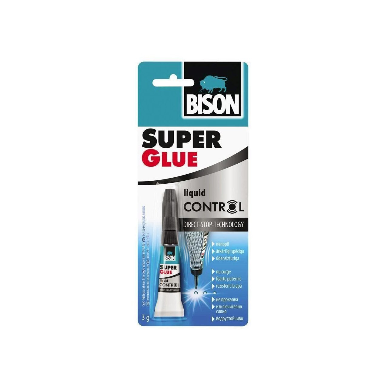 Adeziv BISON cianoacrilat Super Glue Control, 3g