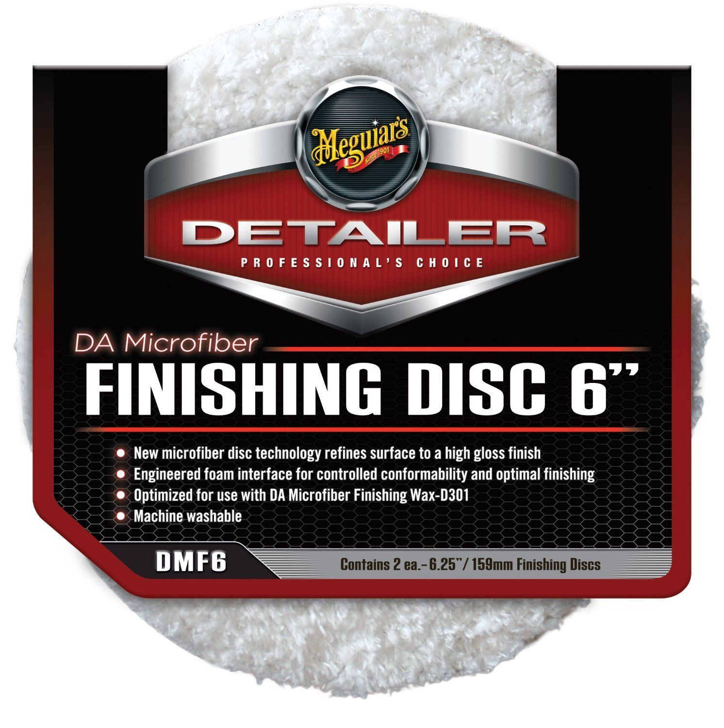 Burete Dual Action Microfibra Meguiars Finishing Disc 150 mm - 2 buc