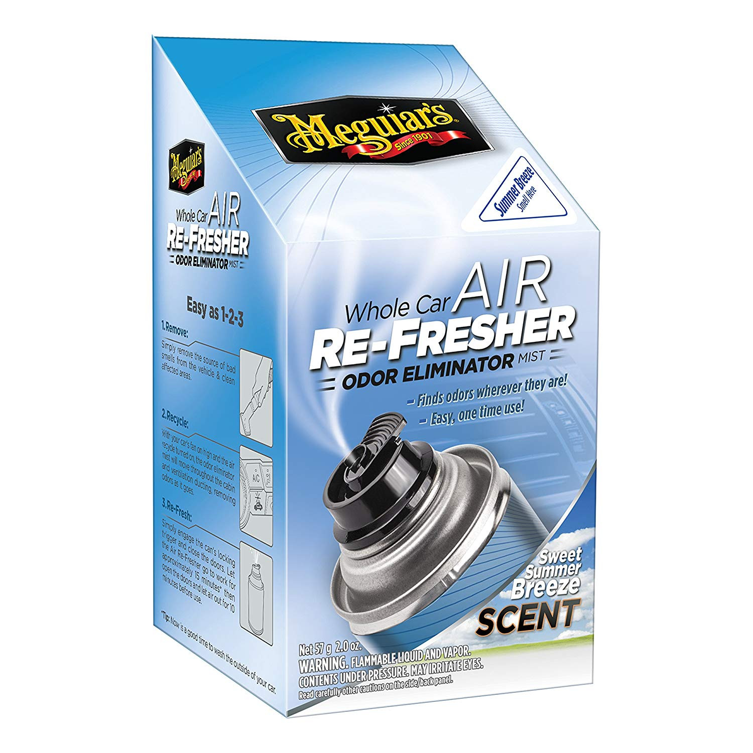 Spray Meguiars Air Re-Fresher Sweet Summer Breeze pentru Curatare Aer Conditionat