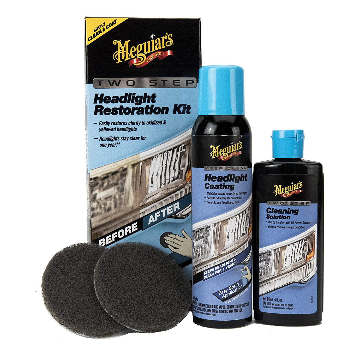 Kit Polish Faruri Meguiars Two Step Restaurare Faruri