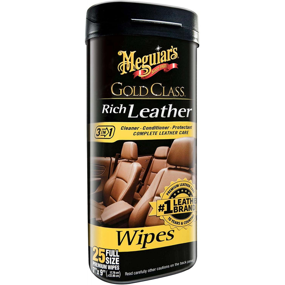 Servetele Meguiars Gold Class Rich Leather Wipes Piele 25 buc
