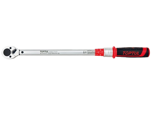 Cheie TOPTUL ANBV0803, dinamometrică, domeniu de strangere 5-25 Nm, prindere pătrat 1/4 inch, lungime 295 mm