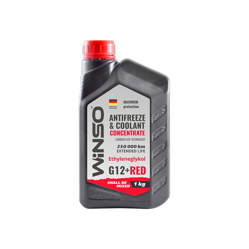 Antigel concentrat Winso Rosu Red G12+ 1L pentru Fiat, Jaguar, Seat, Peugeot, Porsche...
