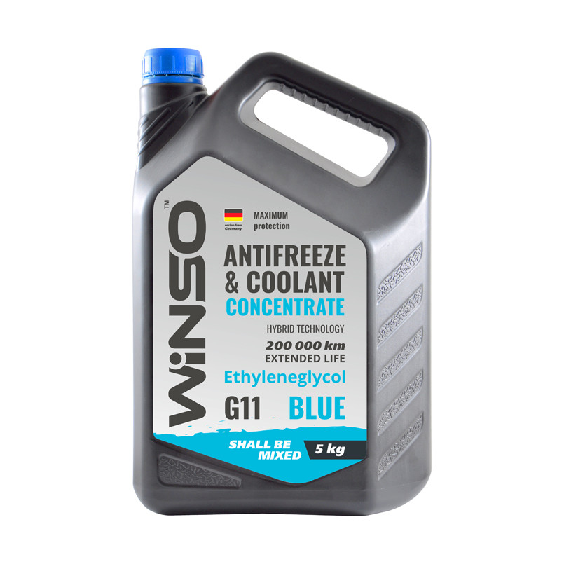 Antigel concentrat Winso Blue G11 Albastru 5L pentru Fiat, BMW, MB, Ford, MAN...