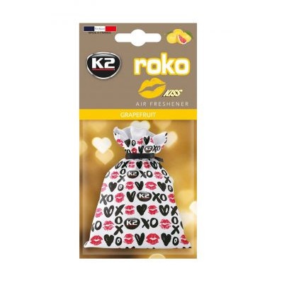 Odorizant auto Kiss K2 ROKO V824K, tip săculeț, parfum grapefruit, 25 grame