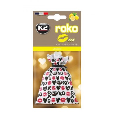Odorizant K2 ROKO Kiss V825K auto, tip săculeț, parfum lămâie, 25 grame