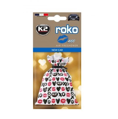 Odorizant auto K2 Kiss ROKO V812K, tip săculeț, parfum new car, 25 grame
