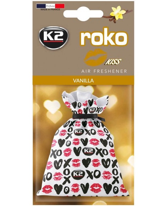 Odorizant K2 ROKO Kiss V827K auto, tip saculet, parfum vanilie, 25 grame