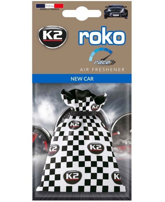 Odorizant K2 ROKO Race V812R, tip saculet, parfum new car, 25 grame