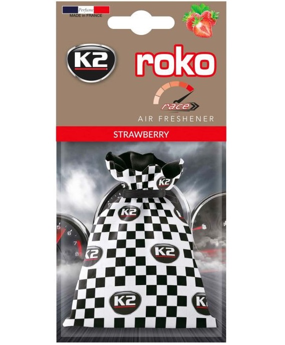 Odorizant K2 ROKO Race V820R auto, tip saculet, parfum capsuni, 25 grame