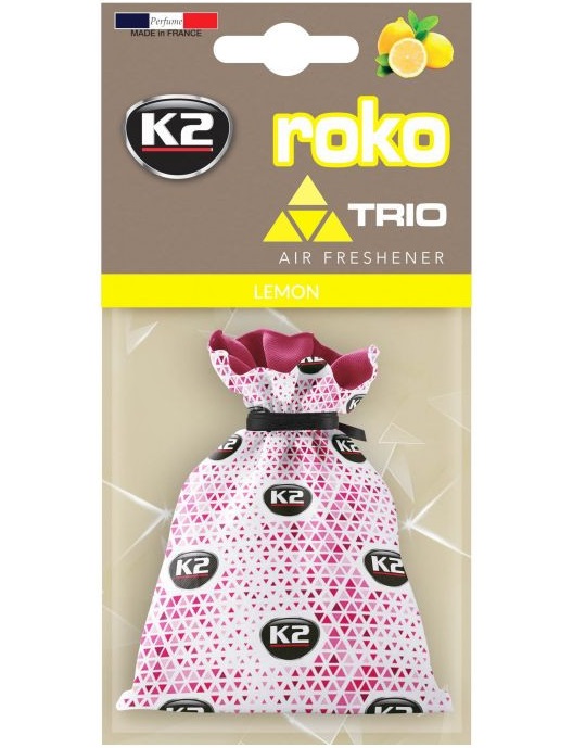 Odorizant auto K2 ROKO Parfum Trio V825T, tip saculet, lamaie, 25 grame