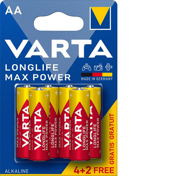 Baterie Longlife Max Power AA Varta BLI 6 (4+2)