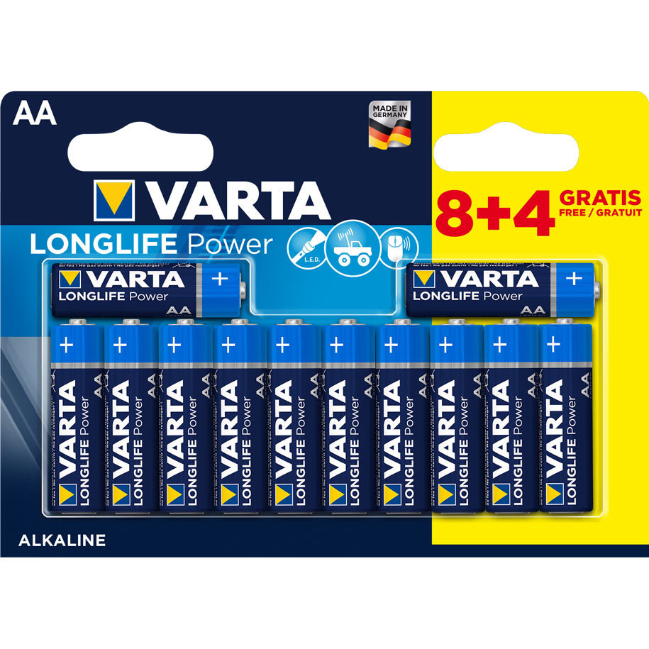 Baterie Varta Longlife Power AA (BLI12 8+4)