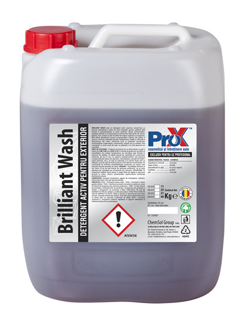 Detergent ProX Brilliant Wash auto cu ceară 2L