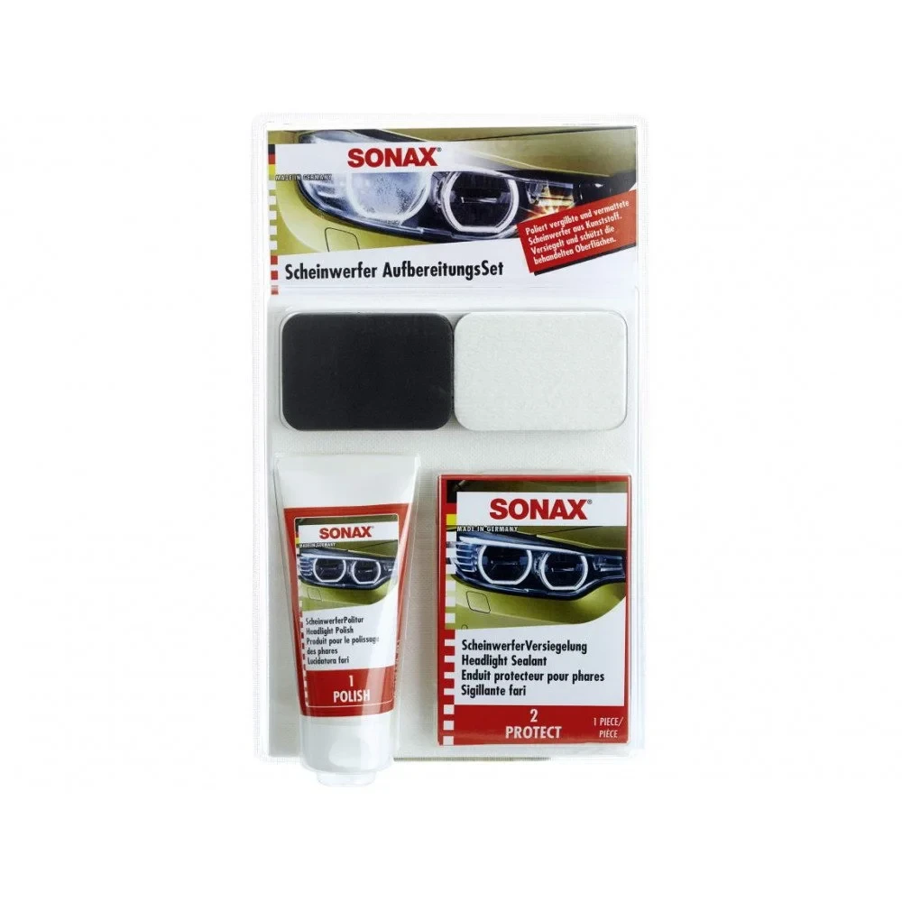 Kit Sonax pentru întreținerea farurilor Headlight Restoration