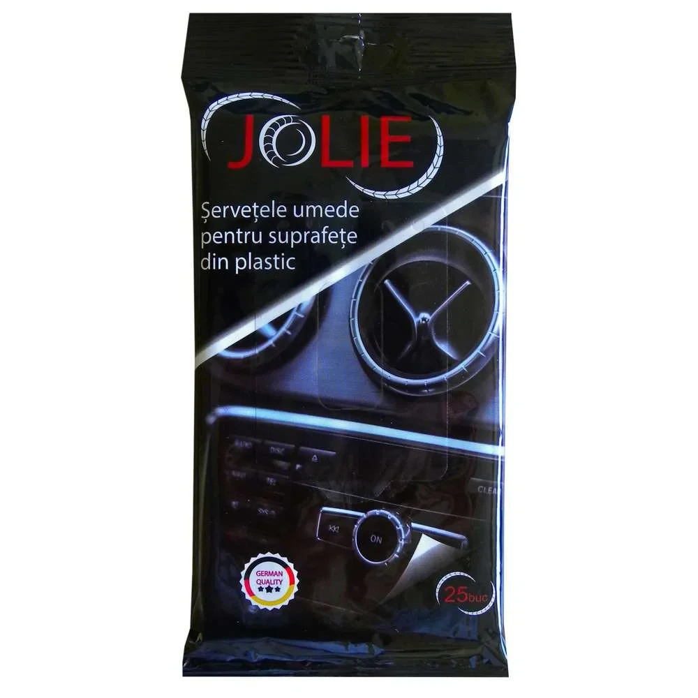 Servetele Jolie umede auto pentru suprafete din plastic 25 buc