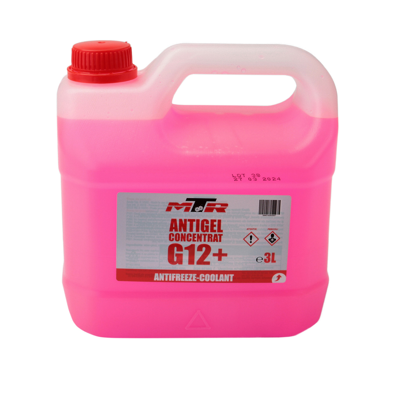 Antigel MTR Concentrat Rosu G12+ (-36°C) 3L pentru MAN, MERCEDES