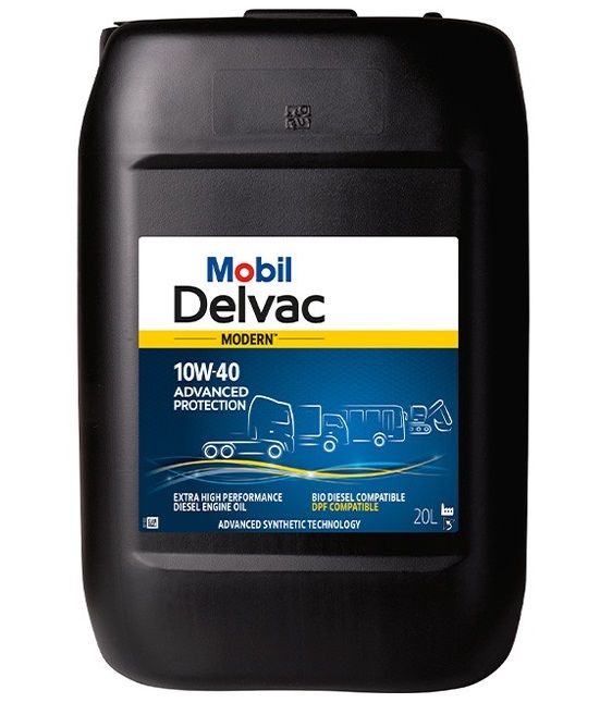 Ulei MOBIL DELVAC MODERN 10W40 Advanced Protection 157068, motor, volum 20 litri, sintetic pentru IVECO, VOLVO, RENAULT, MB...