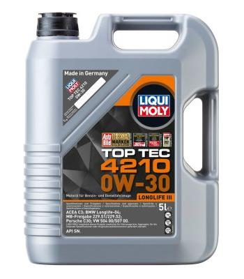 Ulei motor LIQUI MOLY Top Tec 0W30 4210 21605, volum 5 litri, sintetic pentru VW, Porsche, Volkswagen, Audi