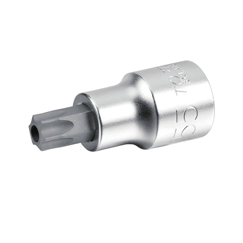Bit cu profil torx T35, soclu tubular TOPTUL BCLA0835, prindere pătrat 1/4 inch, lungime 37 mm, oțel crom vanadiu