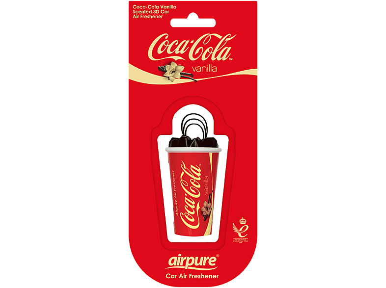 AIRPURE Odorizant pentru mașină, cupă 3D, Coca-Cola vanilie