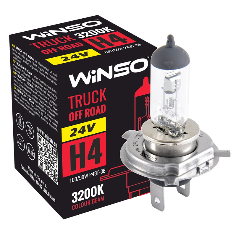 Bec Winso Truck Off-Road H4 Halogen - 24V, 100/90W P43t-38 3200K