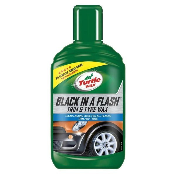 Dressing TURTLE WAX Black in a Flash pentru chedere și anvelope, lucios, 300 ml