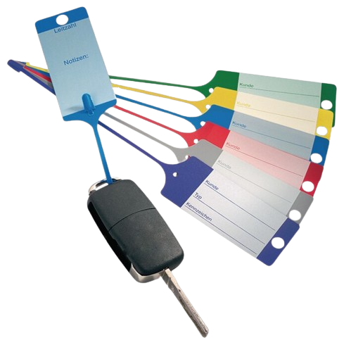 Breloc BERNER 213203, cu eticheta pentru chei auto, din plastic, 210 x 35 mm, verde