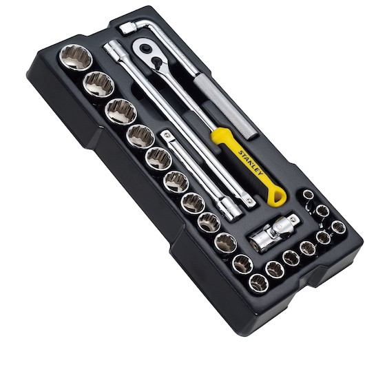 Modul STANLEY TRANSMODULE SYSTEM de chei tubulare de 1/2 in., 12 puncte, 23 buc