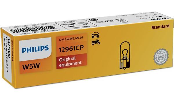 Bec auto PHILIPS 12961CP W5W, 12V, fără soclu, W2.1x9.5d