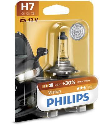 Bec Far Auto H7 55W 12V Philips Vision, Blister, Model 12972PRB1