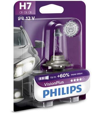 Bec auto pentru far H7 55W 12V, Philips Vision Plus 12972VPB1