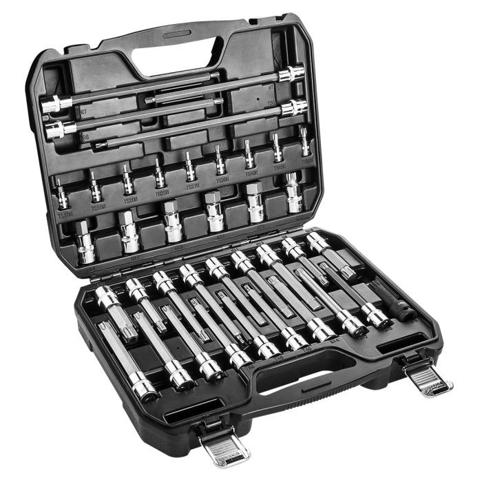 Set 38pcs tubulare cu bit Torx scurt și lung 1/2"