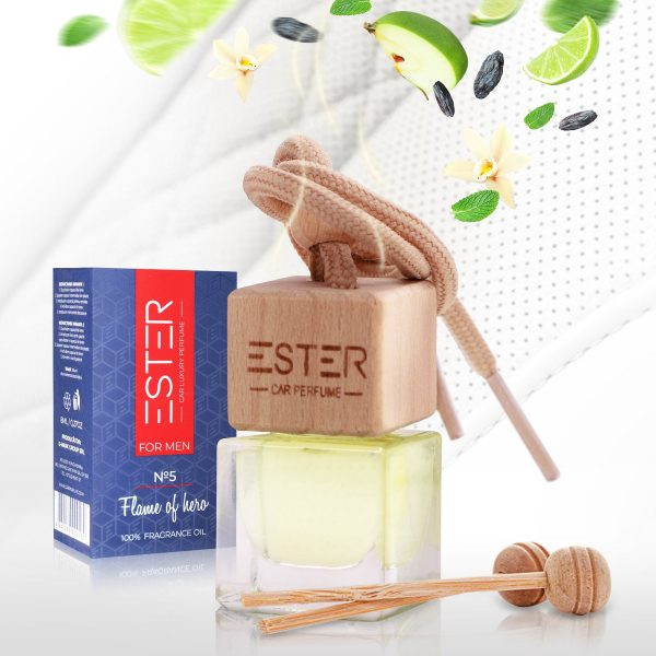 Odorizant auto Ester Men 5 Flame Of Hero premium - Sticluta 8 ml