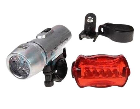 Far și stop pentru bicicletă Bright (5 LED-uri)