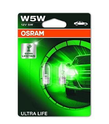 Set de 2 Becuri Semnalizatoare 12V W5W Ultra Life, Blister, OSRAM Model 2825ULT-02B