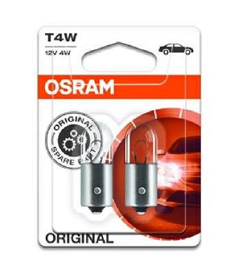 Set de 2 becuri semnalizatoare 12V T4W, originale, în blister, OSRAM 3893-02B