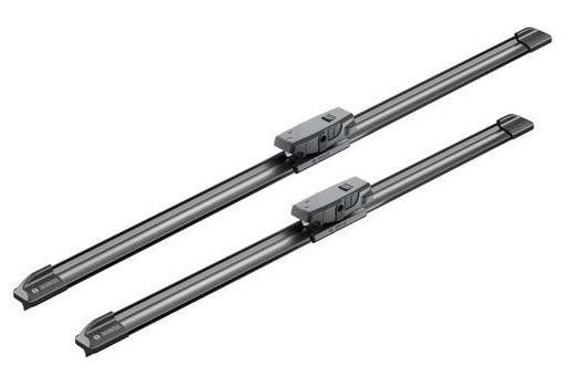 Set ștergătoare de parbriz BOSCH AeroTwin AM460S 3 397 007 460, lungimi 530 mm și 450 mm, fără carcasă, cu spoiler