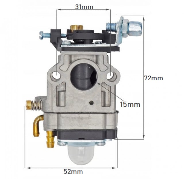 Carburator pentru motocoasă chinezescă int. 15mm Cal II