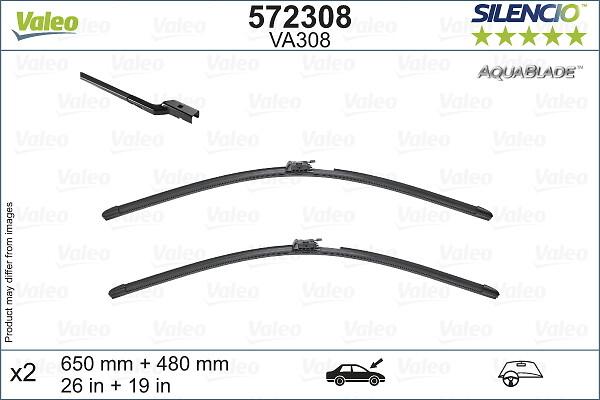 Valeo 572308 - Lamă ștergător auto
