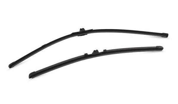 Set ștergătoare parbriz VALEO SILENCIO X.TRM FLAT BLADE 574321, lungimi 600 mm și 475 mm, fără carcasă, cu spoiler