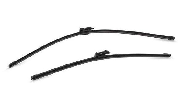 Set ștergătoare parbriz VALEO Silencio X.TRM Flat Blade 574377, lungimi 650 mm și 500 mm, fără carcasă, cu spoiler